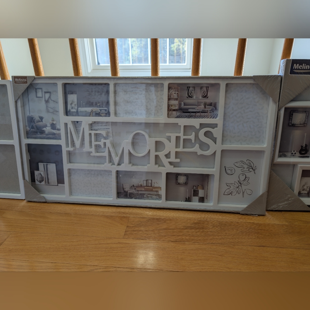 White "Memories" Collage Picture Frame Set